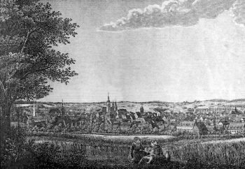 Blick auf Chemnitz um 1800