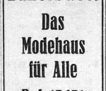 Annonce aus dem Chemnitzer Adrssbuch 1942 der neuen Eigentümer
