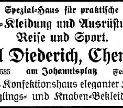 Annonce der Firma Diederich 1920