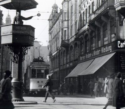 Blick in die Rathenaustraße um 1930