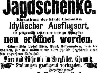 Annonce 1893 zur Übernahme durch J. Günthel