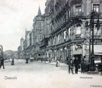 Szene aus der Königstraße um 1905