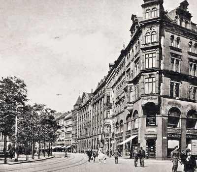 Poststraße - Blickrichtung Johannisplatz - das 2. Haus rechts ist das Reichs-Kaffee