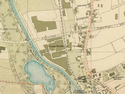 Das Gelände im Stadtplan 1930